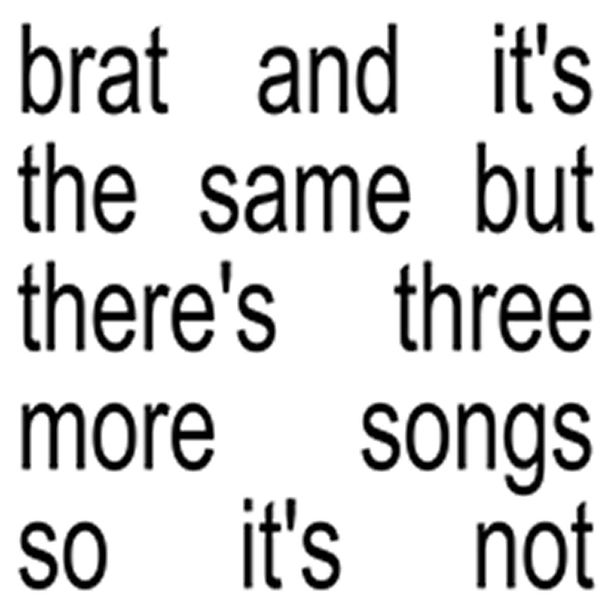 Music print | Charli xcx - Brat and it's the same but there's three more songs so it's not poster connecté