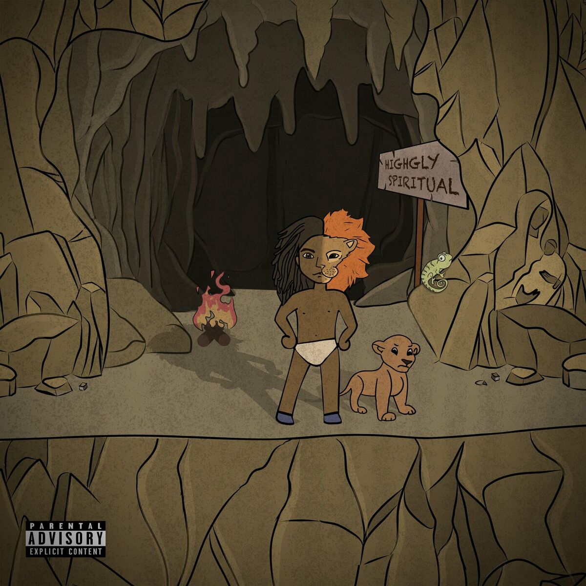 Music print | Jeune Lion - HIGHLY SPIRITUAL poster connecté