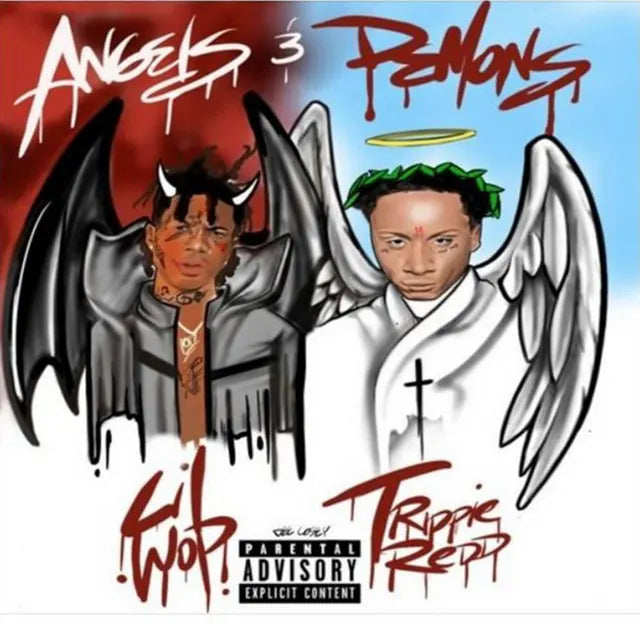 Music print | Trippie Redd & Lil Wop - Angels & Demons poster connecté
