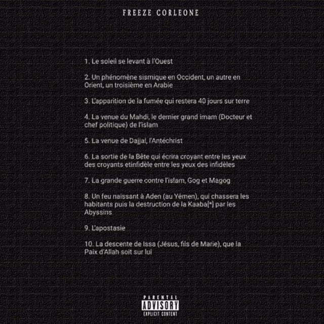 Music print | Freeze corleone - F.D.T poster connecté