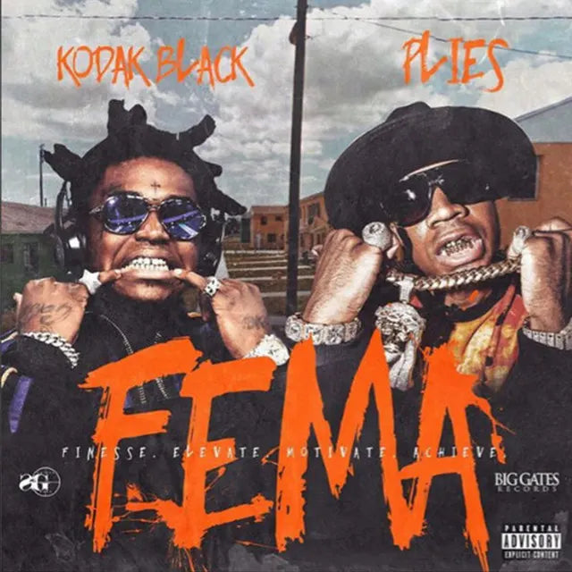 Music print | Kodak Black - FEMA (Finesse Elevate Motivate Achieve) poster connecté