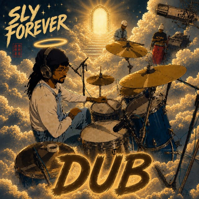 Music print | Sly & Robbie & Roots Radics & GachaMedz & NINJAH ROCKERZ - SLY FOREVER DUB poster connecté
