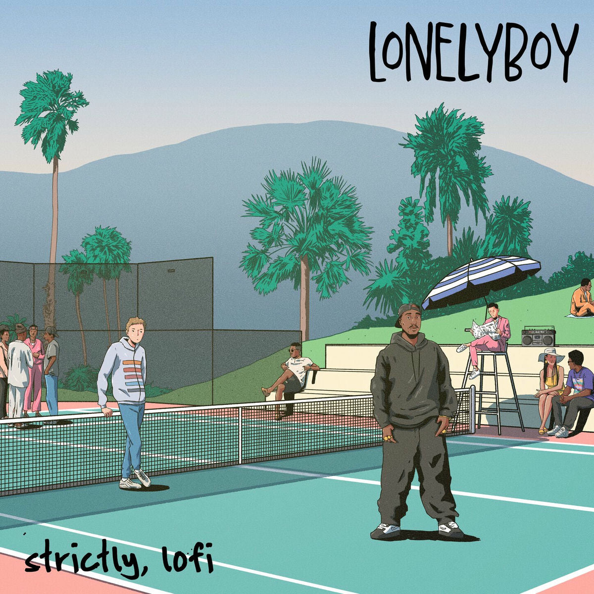 Music print | lonelyboy et 2Pac - strictly, lofi poster connecté