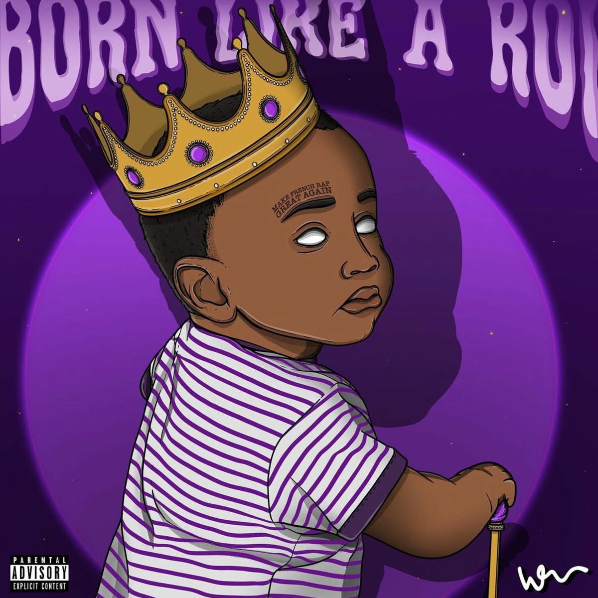 Music print | 63OG - Born Like A Roi poster connecté