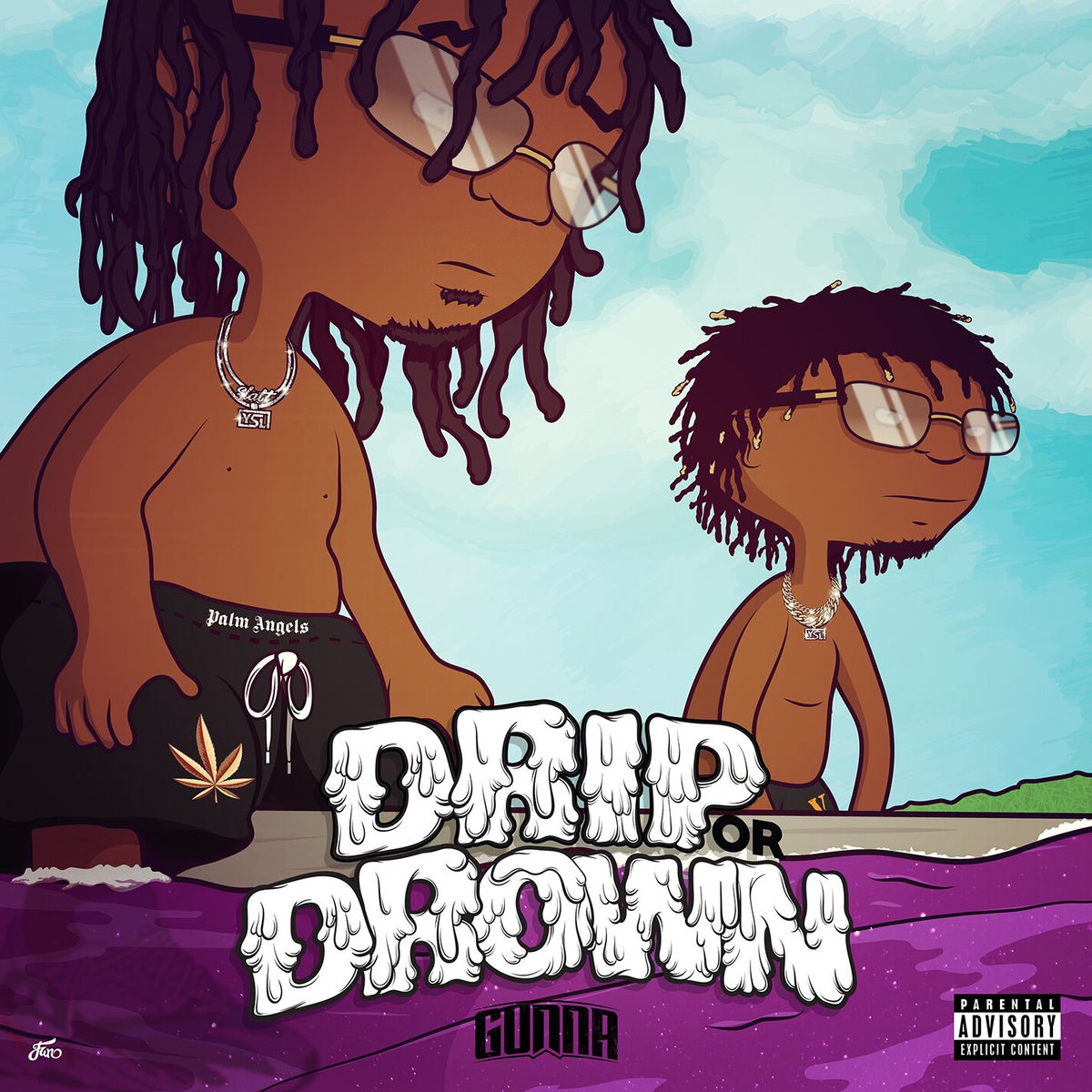 Music print | Gunna - Drip or Drown poster connecté