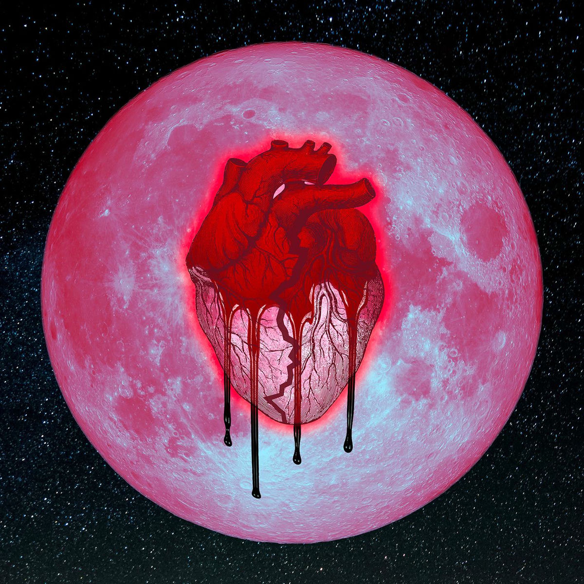 Music print | Chris Brown - Heartbreak on a Full Moon poster connecté