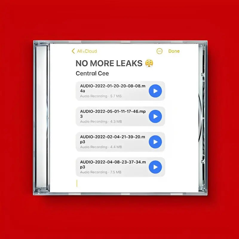 Music print | Central cee - No more leaks poster connecté
