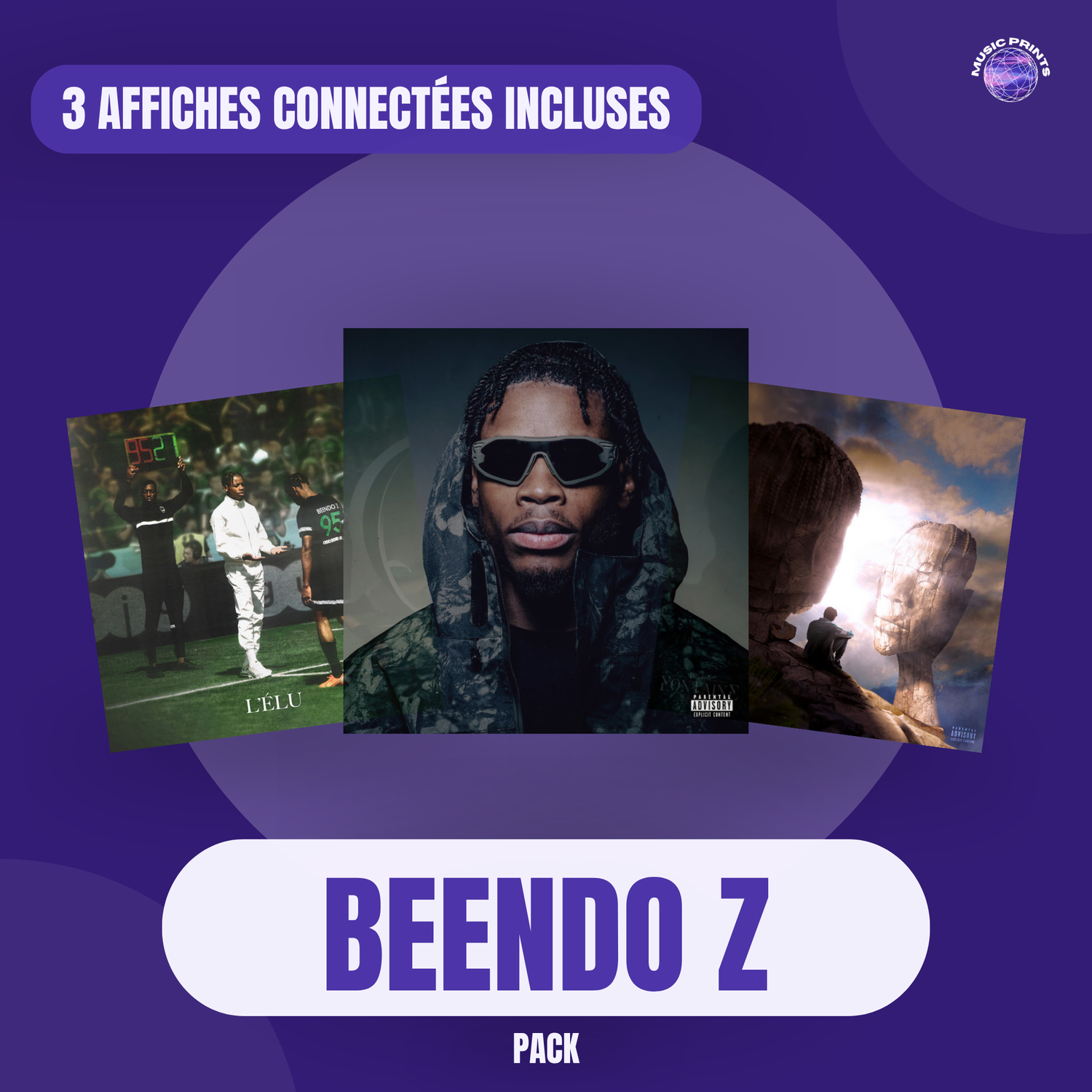 PACK Beendo Z - Affiches connectées Music prints poster connecté