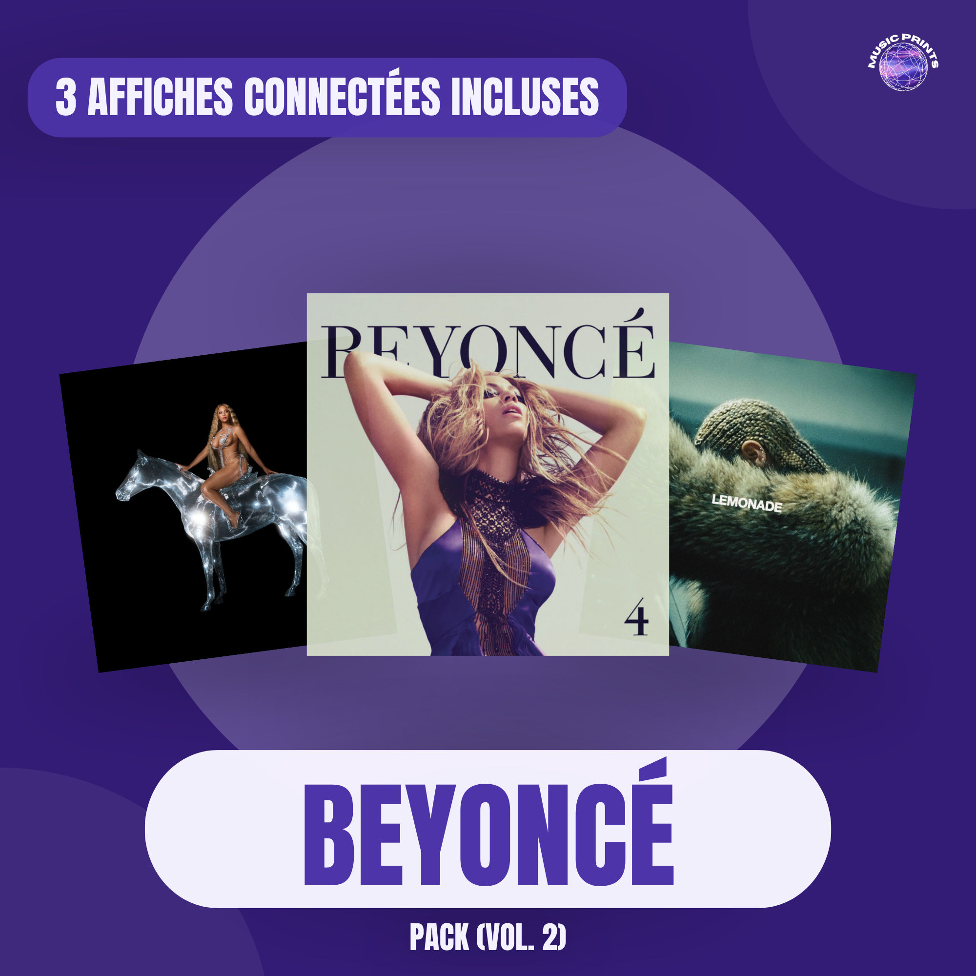 PACK Beyoncé Vol. 2 - Affiches connectées Music prints poster connecté