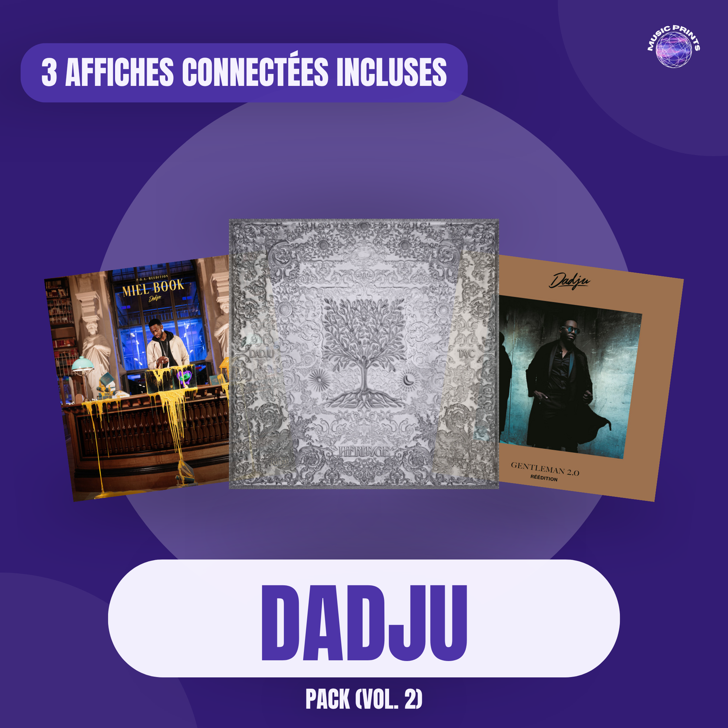 PACK Dadju Vol. 2 - Affiches connectées Music prints poster connecté