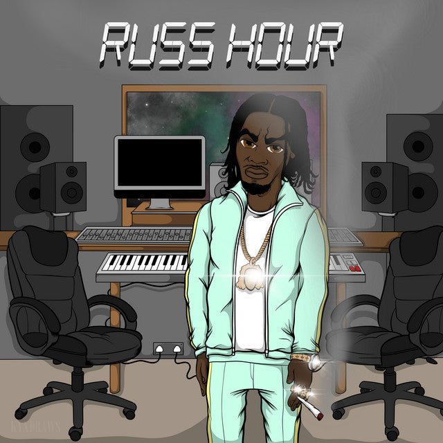 Music print | Russ Millions - Russ Hour poster connecté