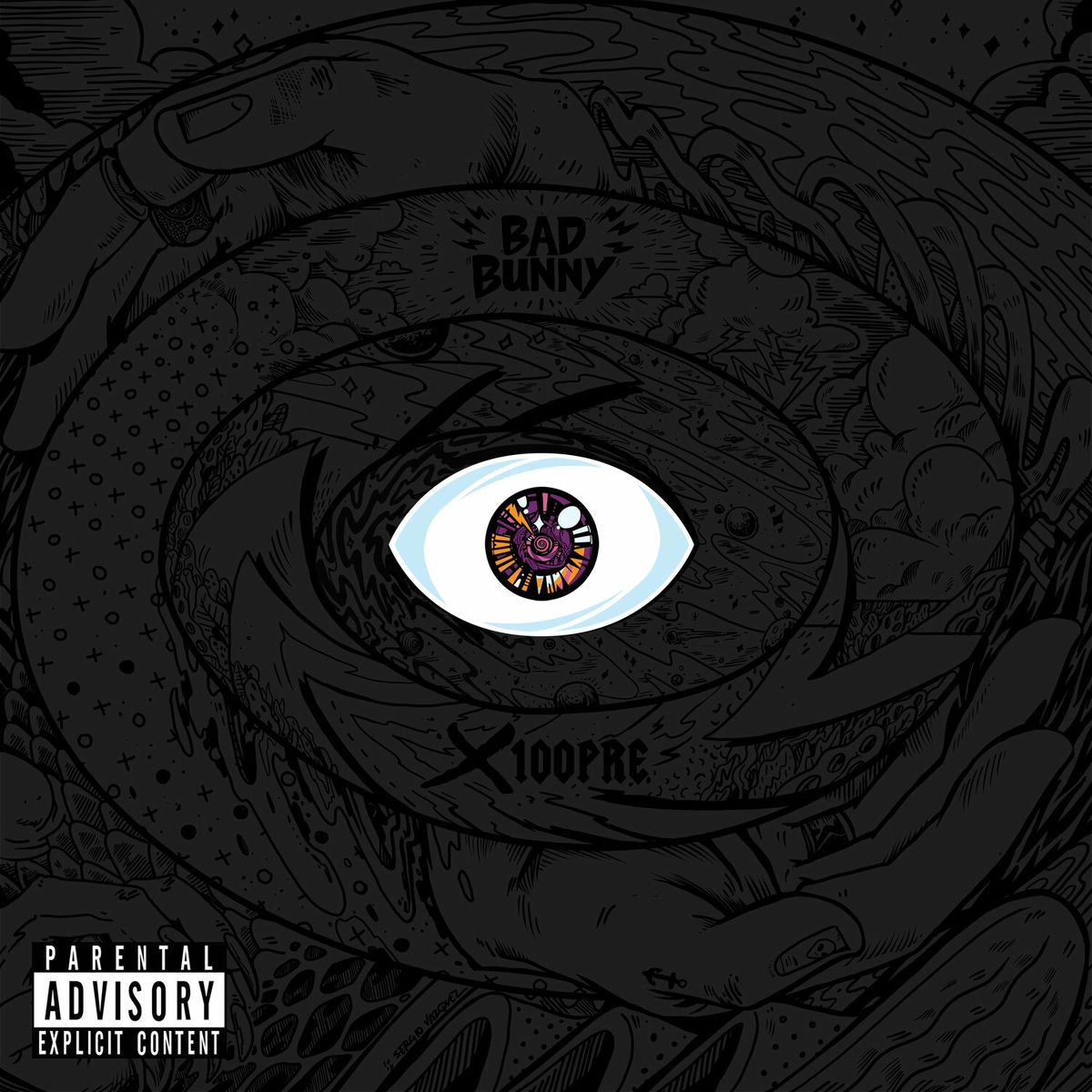 Music print | Bad Bunny - X 100PRE poster connecté