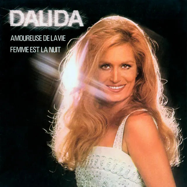 Music print | Dalida - Amoureuse de la vie - Femme est la nuit poster connecté