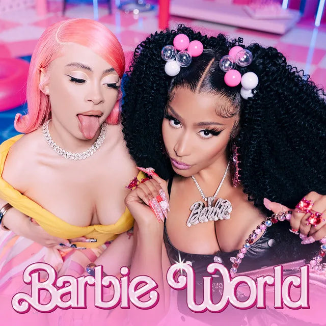 Music print | Nicki Minaj & Ice Spice & Aqua - Barbie World (with Aqua) [From Barbie The Album] poster connecté