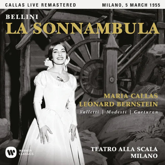 Music print | Vincenzo Bellini & Maria Callas & Leonard Bernstein - Bellini: La sonnambula (1955 - Milan) - Callas Live Remastered poster connecté