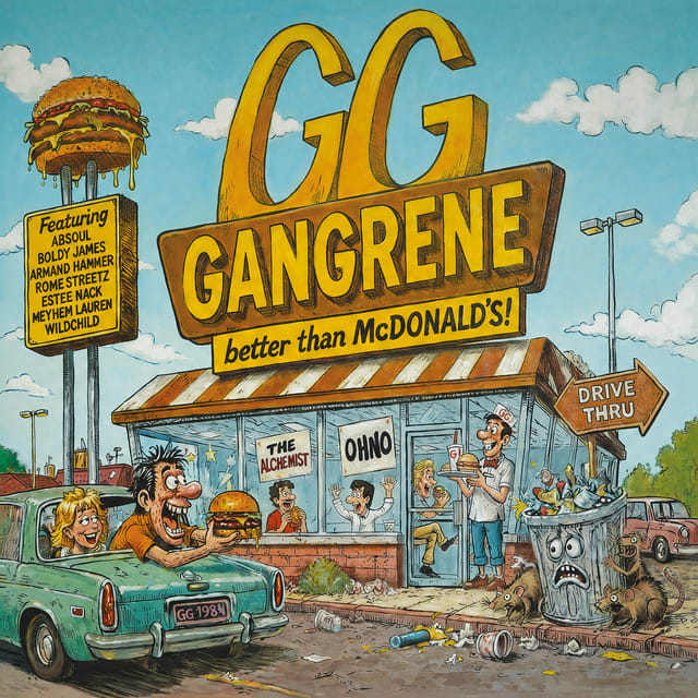 Music print | The Alchemist & Oh No & Gangrene - Better Than McDonald's poster connecté