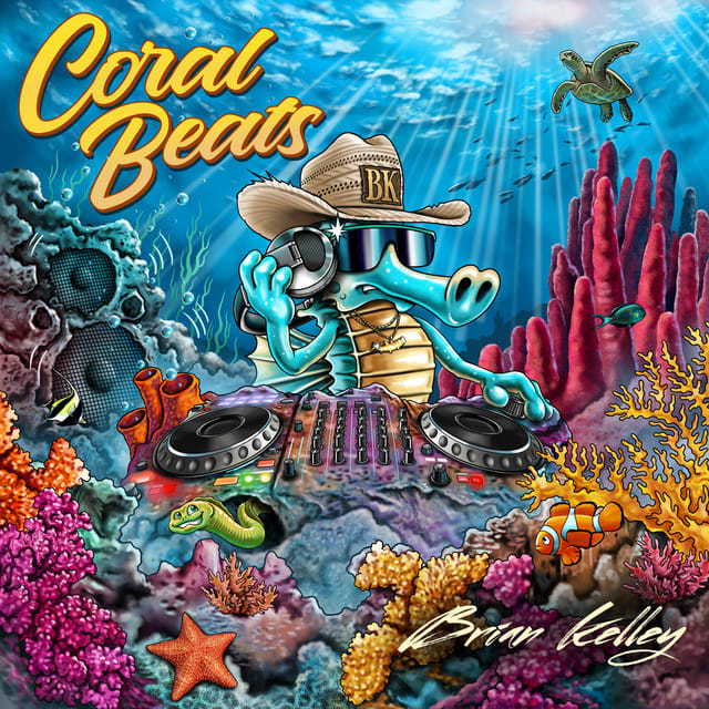 Music print | Brian Kelley - Coral Beats poster connecté