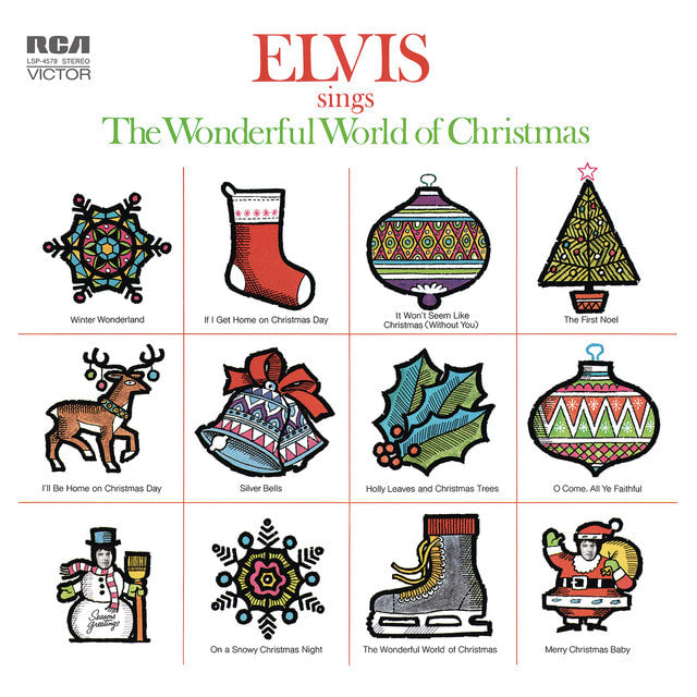 Music print | Elvis Presley - Elvis Sings the Wonderful World of Christmas poster connecté