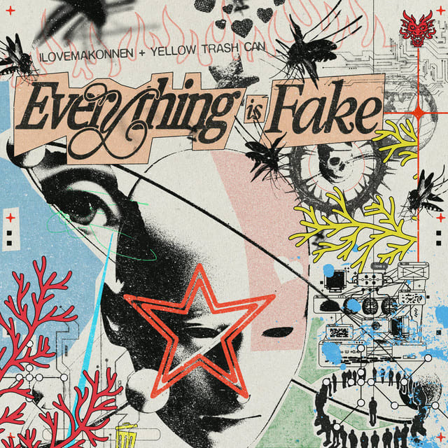 Music print | ILOVEMAKONNEN & Yellow Trash Can - Everything is Fake poster connecté