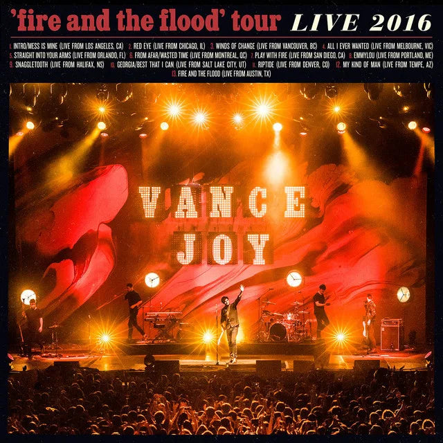 Music print | Vance Joy - Fire and the Flood Tour Live 2016 poster connecté