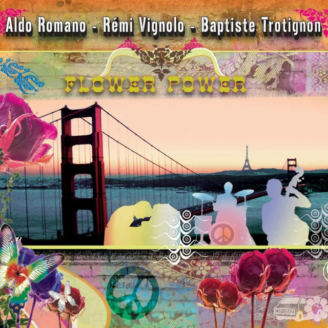 Music print | Aldo Romano & Baptiste Trotignon & Rémi Vignolo - Flower Power poster connecté