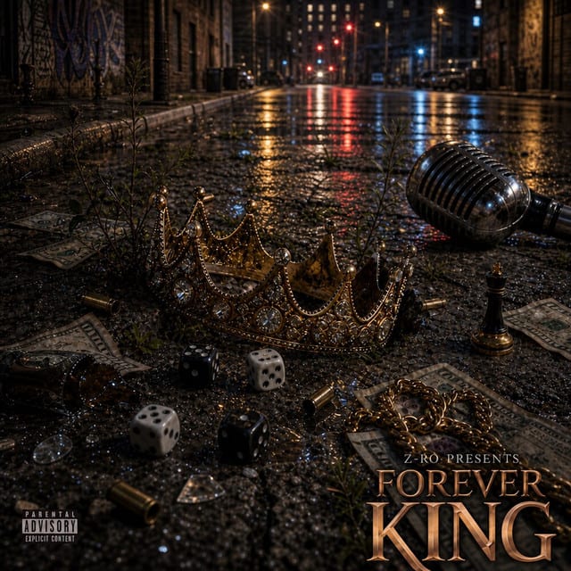 Affiche de l'album Forever King de Z-Ro, poster connecté NFC 30 × 30 cm