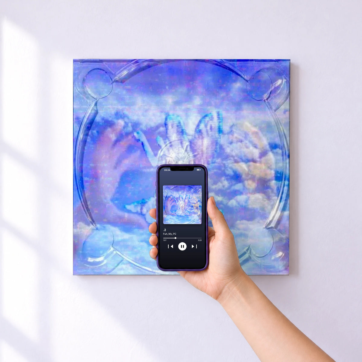 Affiche connectée .2 de Fuh_My_PC au mur : l'album se lance en approchant le téléphone