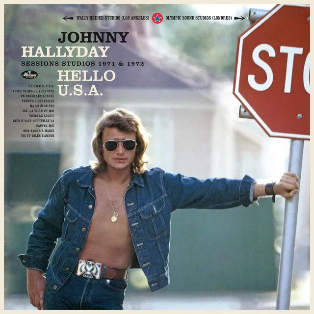 Music print | Johnny Hallyday - Hello U.S.A. poster connecté
