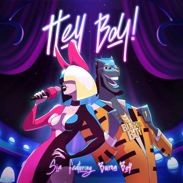 Music print | Sia - Hey Boy (feat. Burna Boy) poster connecté