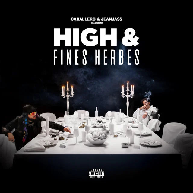 Affiche de l'album High & Fines Herbes de Caballero & JeanJass, poster connecté NFC 30 × 30 cm