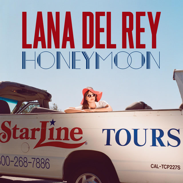 Affiche de l'album Honeymoon de Lana Del Rey, poster connecté NFC 30 × 30 cm