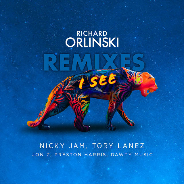 Music print | Richard Orlinski & Nicky Jam & Tory Lanez - I See (Remixes) poster connecté