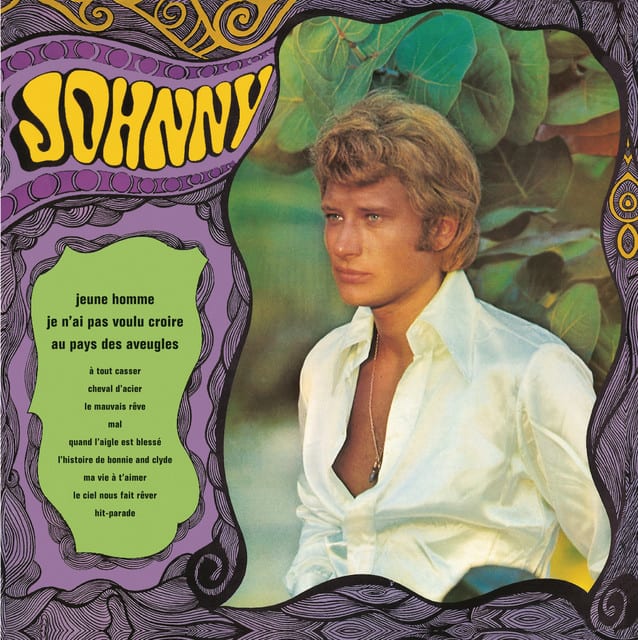 Music print | Johnny Hallyday - Jeune homme poster connecté