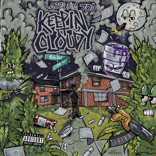 Music print | LAZER DIM 700 - KEEPIN IT CLOUDY poster connecté
