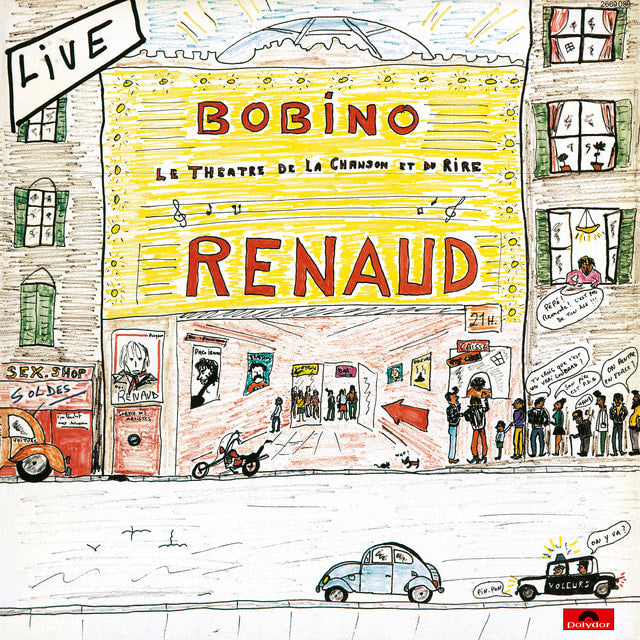 Music print | Renaud - Live Bobino 1980 poster connecté