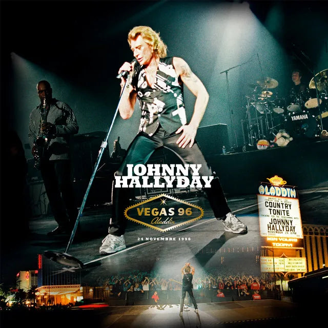 Affiche de l'album Live Las Vegas 96 de Johnny Hallyday, poster connecté NFC 30 × 30 cm