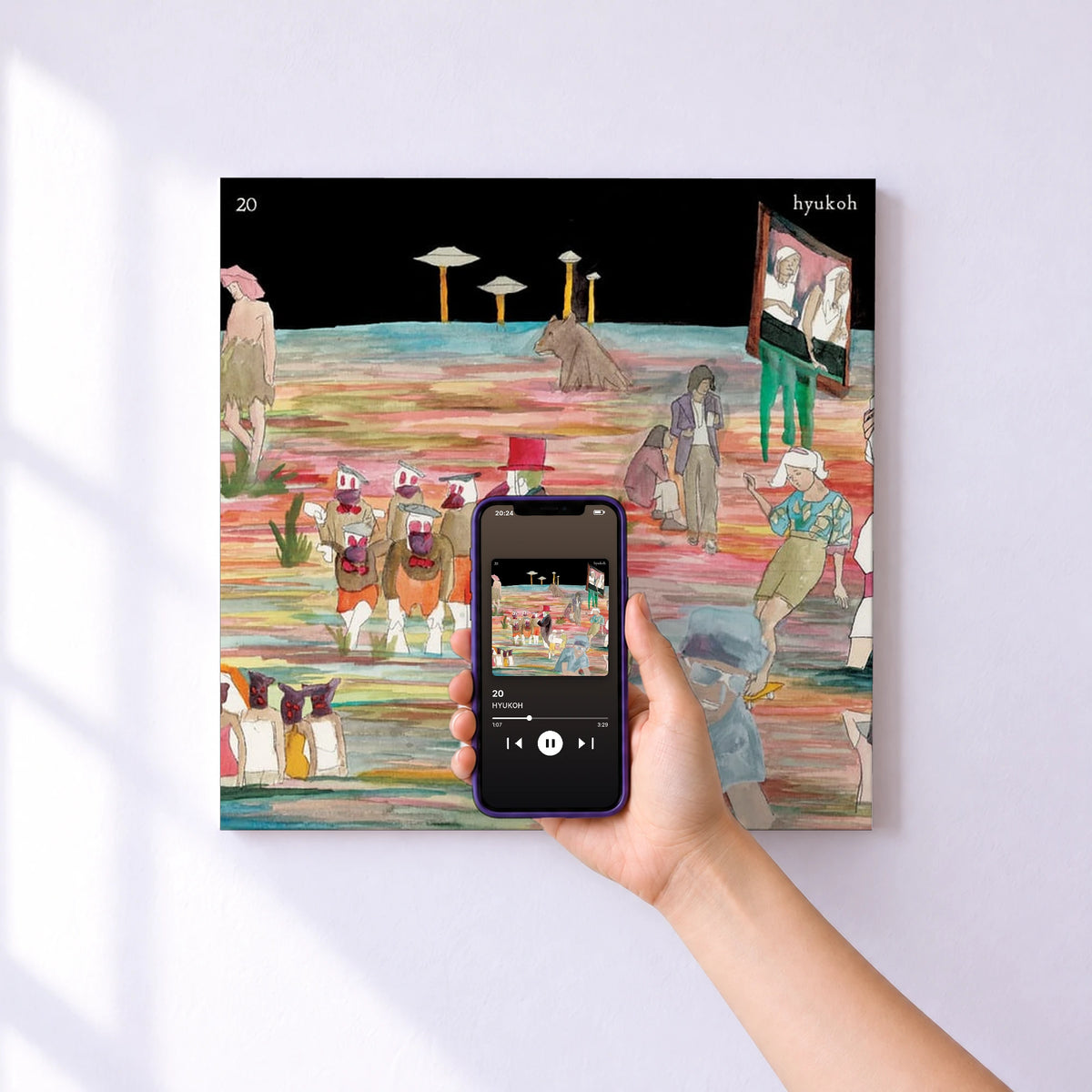 Affiche connectée 20 de HYUKOH au mur : l'album se lance en approchant le téléphone