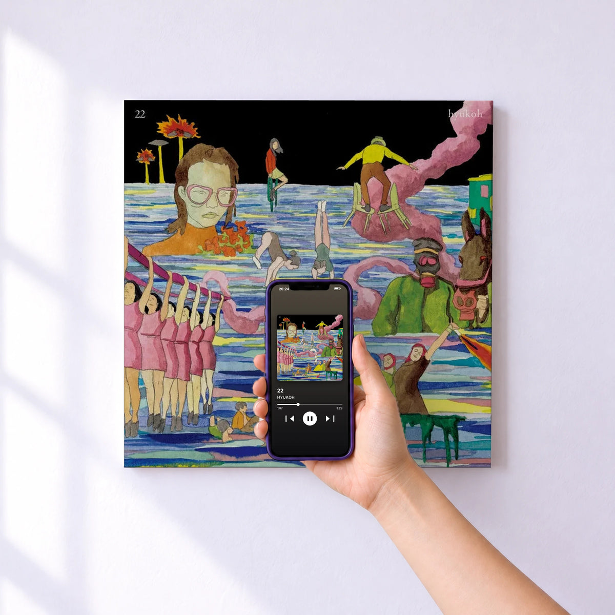 Affiche connectée 22 de HYUKOH au mur : l'album se lance en approchant le téléphone