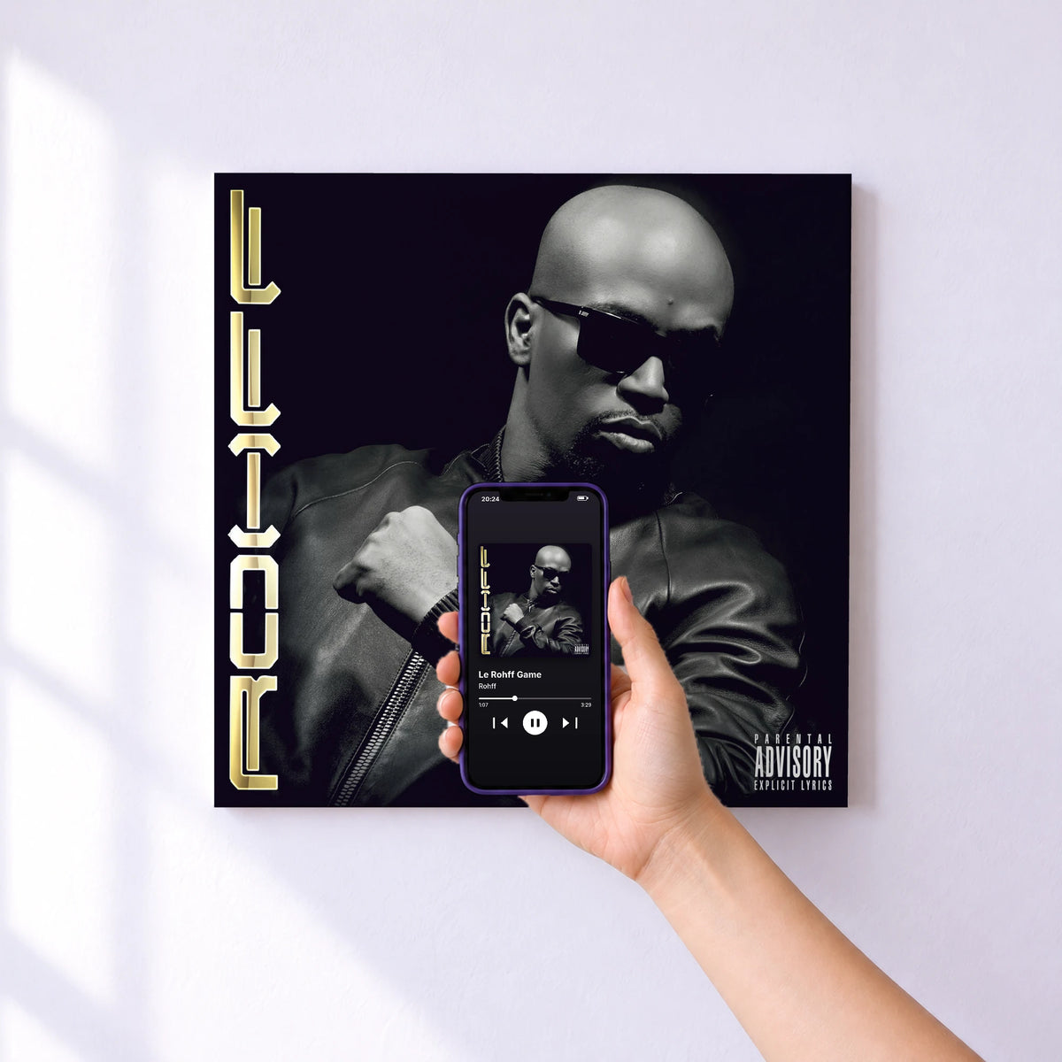 Affiche connectée Le Rohff Game de Rohff au mur : l'album se lance en approchant le téléphone