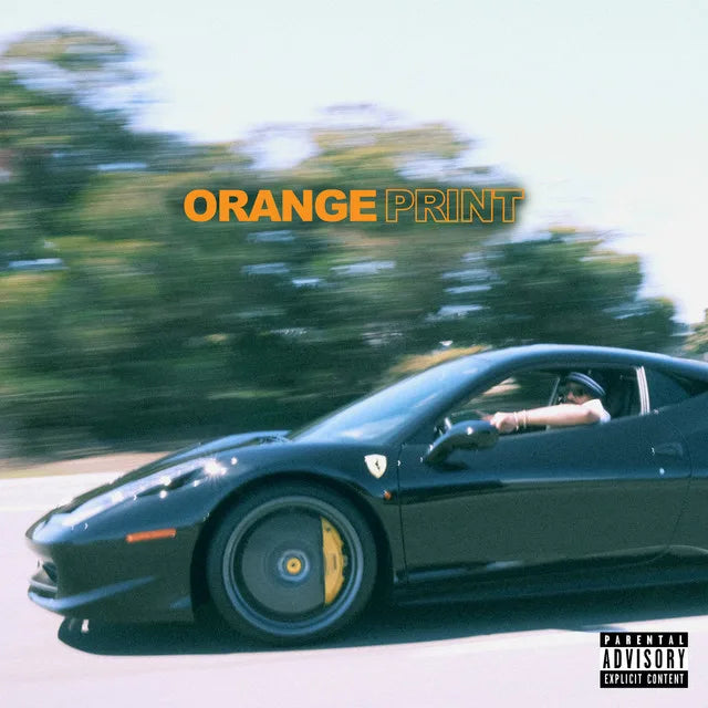 Music print | Larry June - Orange Print poster connecté