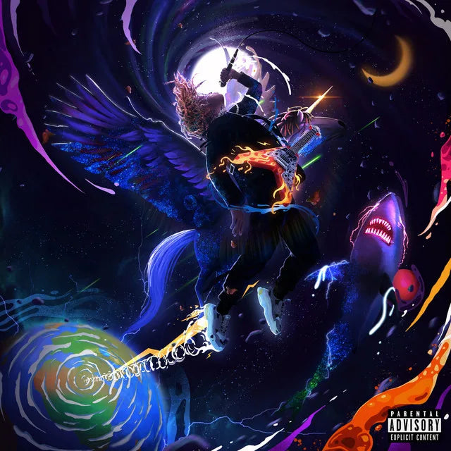 Music print | Trippie Redd - Pegasus: Neon Shark vs Pegasus Presented By Travis Barker (Deluxe) poster connecté