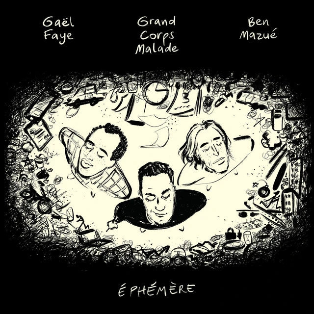Music print | Grand Corps Malade & Ben Mazué & Gaël Faye - Éphémère poster connecté