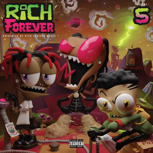 Music print | Rich The Kid & Famous Dex & Jay Critch - Rich Forever 5 poster connecté