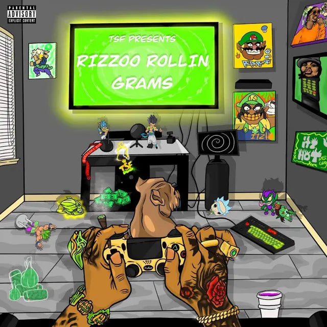 Music print | Rizzoo Rizzoo - Rizzoo Rollin Grams poster connecté