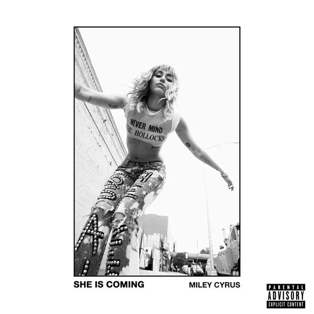 Music print | Miley Cyrus - SHE IS COMING poster connecté