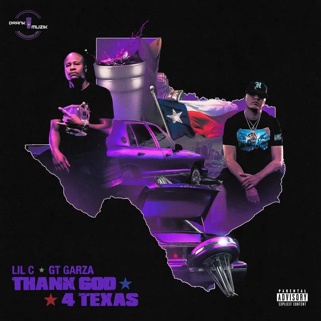 Music print | Lil C & GT Garza - Thank God 4 Texas poster connecté
