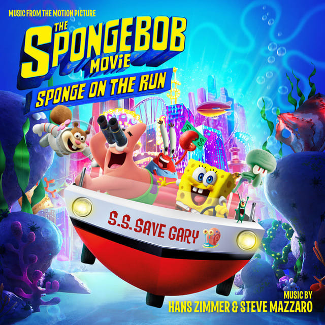 Music print | Hans Zimmer & Steve Mazzaro - The SpongeBob Movie: Sponge on the Run (Music from the Motion Picture) poster connecté