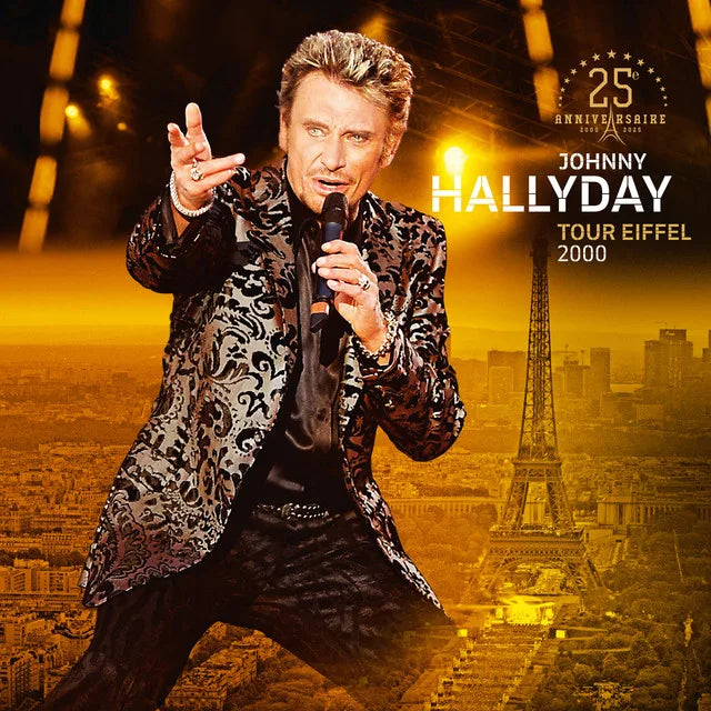 Music print | Johnny Hallyday - Tour Eiffel 2000 - 25ème anniversaire (Live à la tour Eiffel, Paris / 10 juin 2000) poster connecté