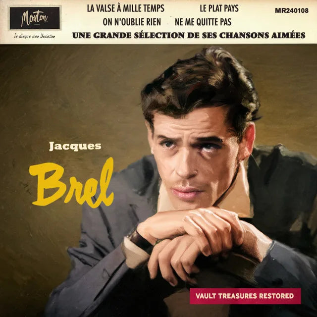 Music print | Jacques Brel - Une Grande Sélection De Ses Chansons Aimées (Édition Restaurée '24) poster connecté