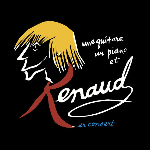 Music print | Renaud - Une guitare, un piano et Renaud (Live au Studio 104, 2000) poster connecté